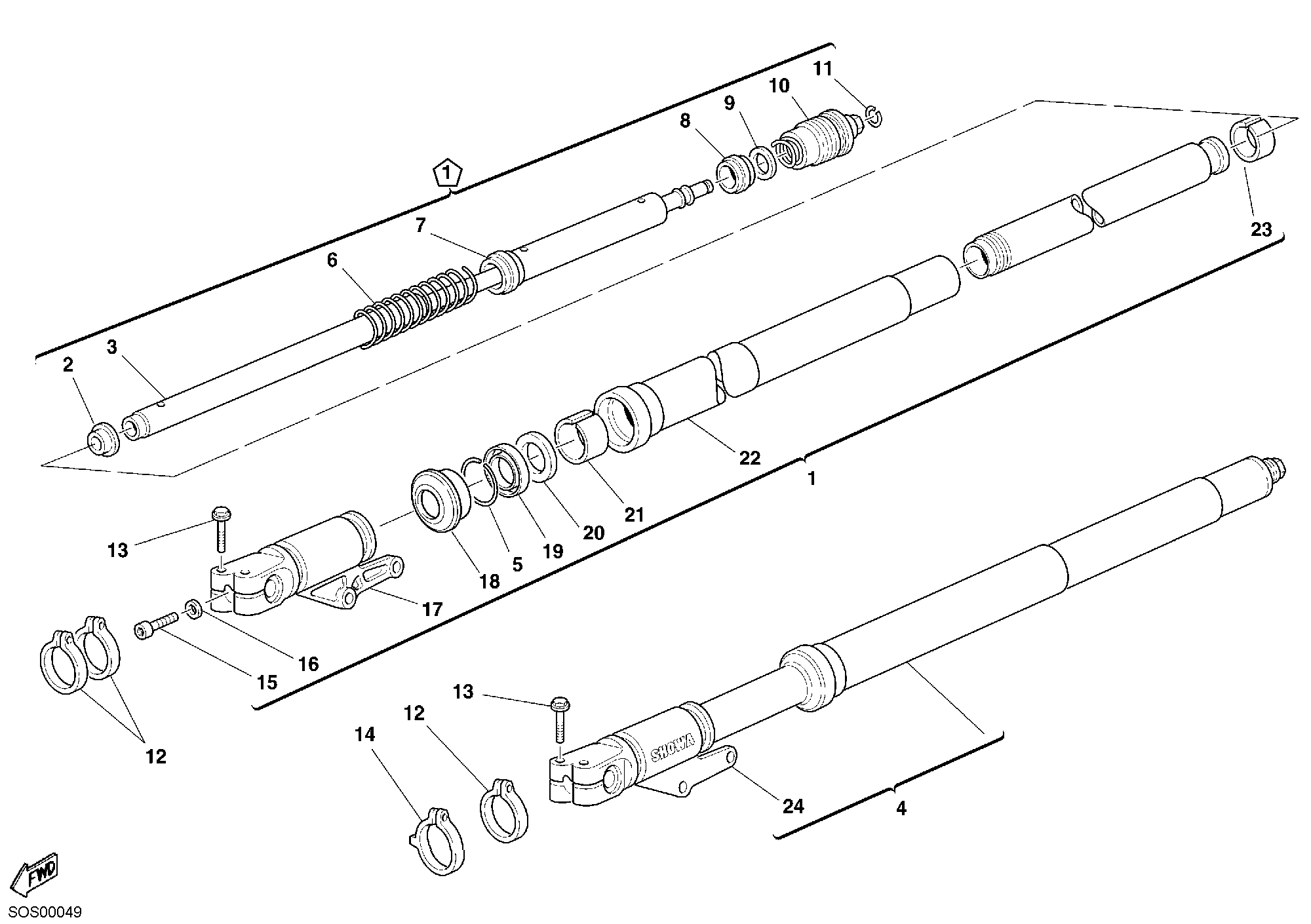 Fourche avant