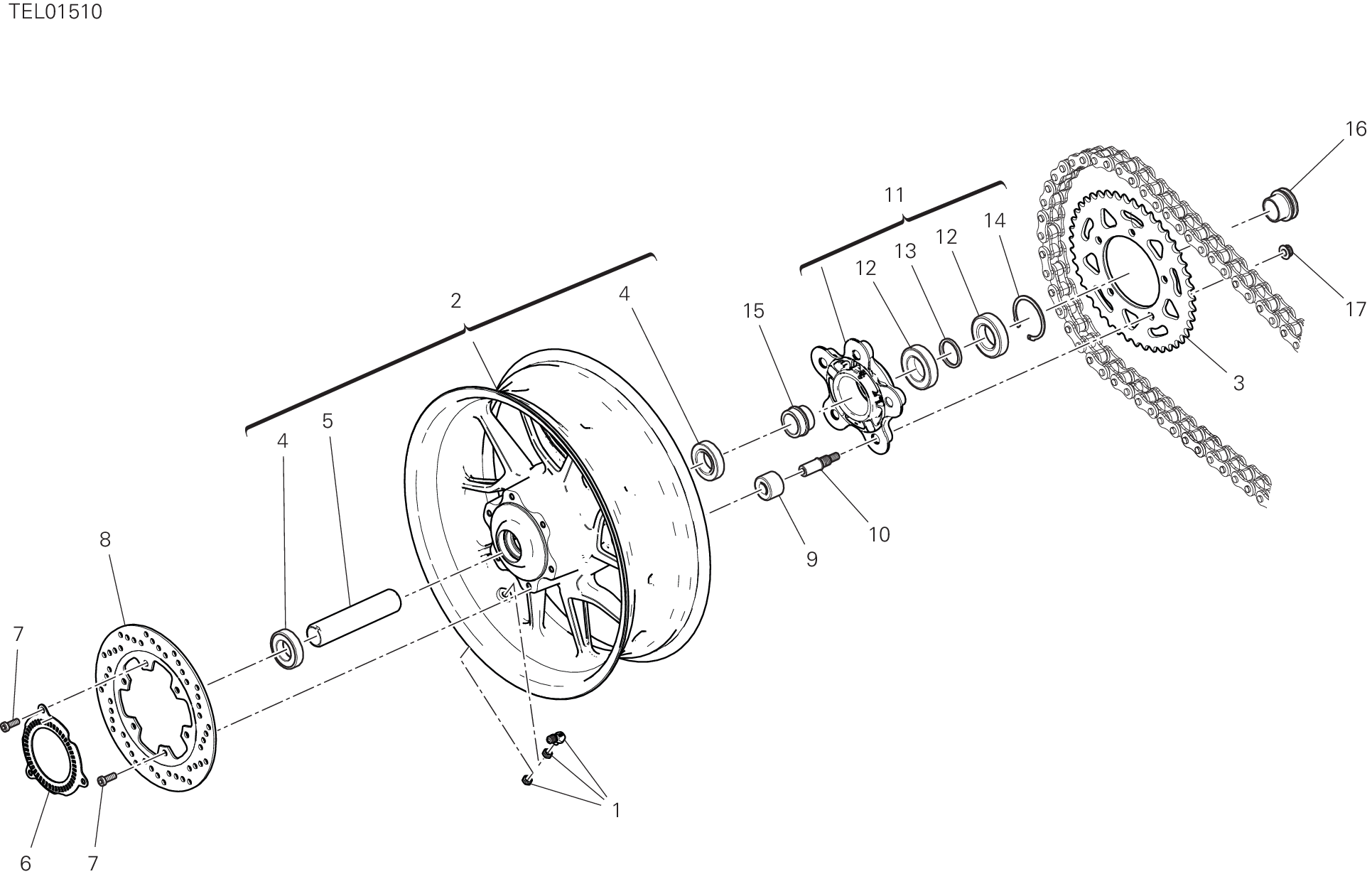 Roue arrière