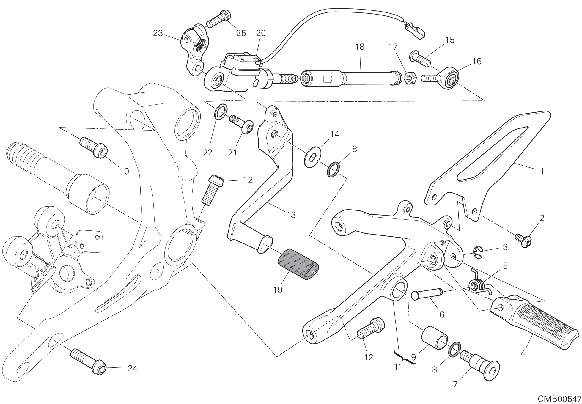 Repose-pied gauche