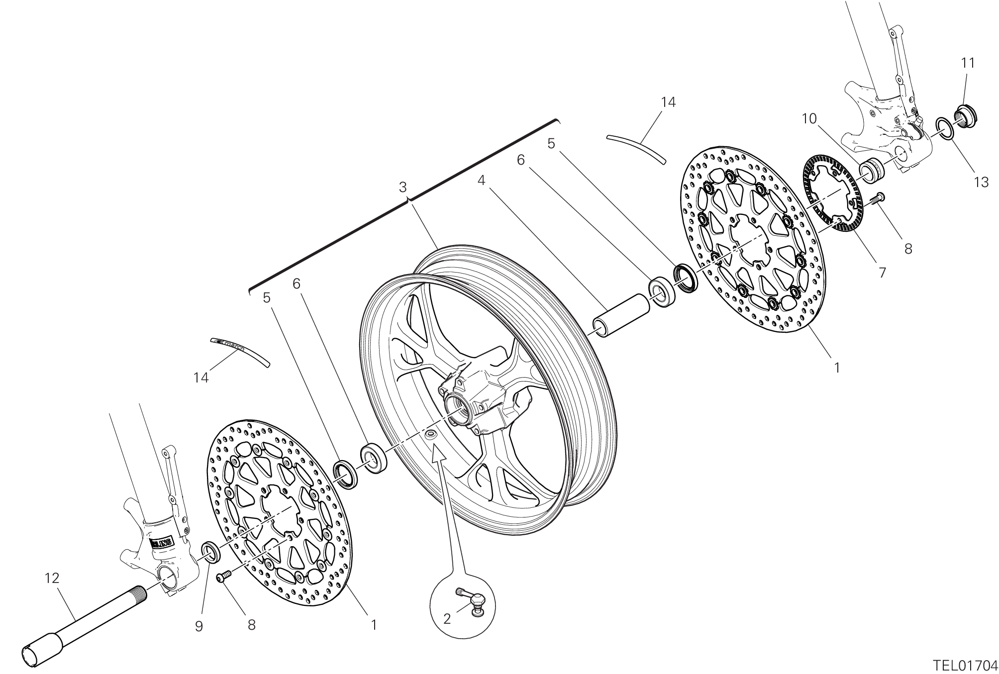 Roue avant