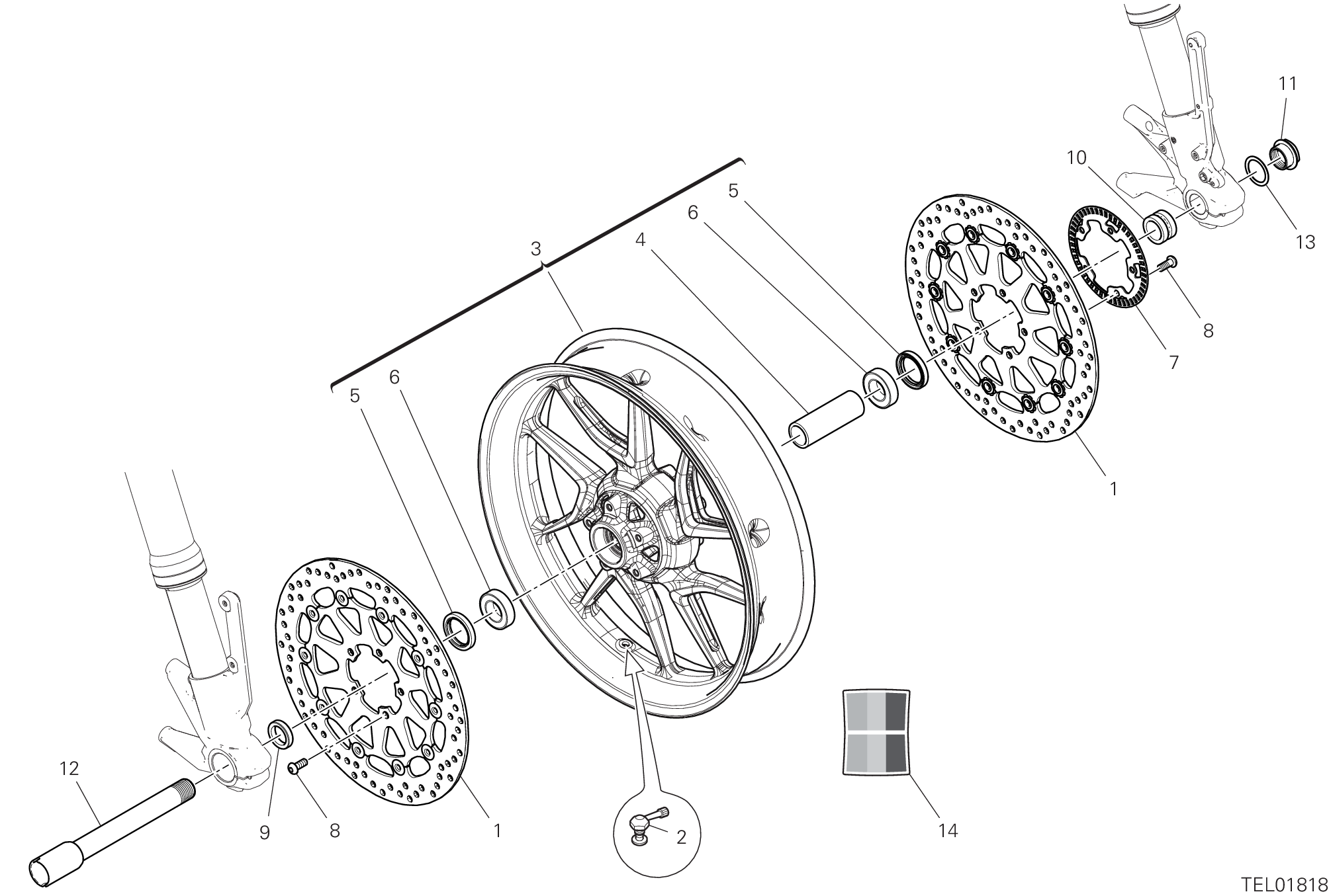 Roue avant