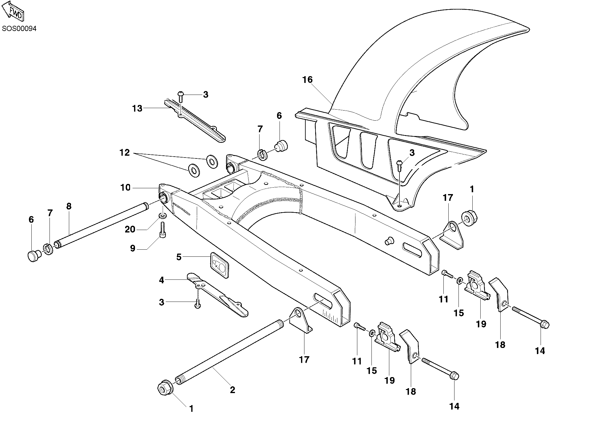 Bras oscillant