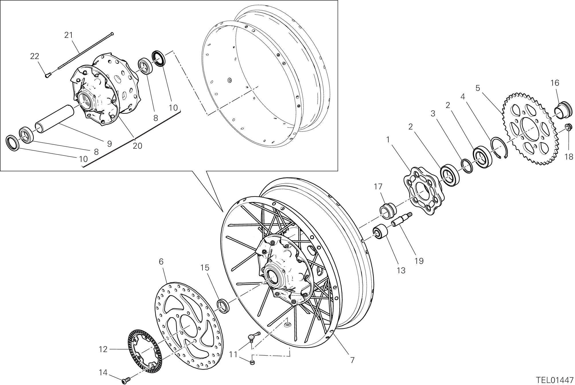 Roue arrière