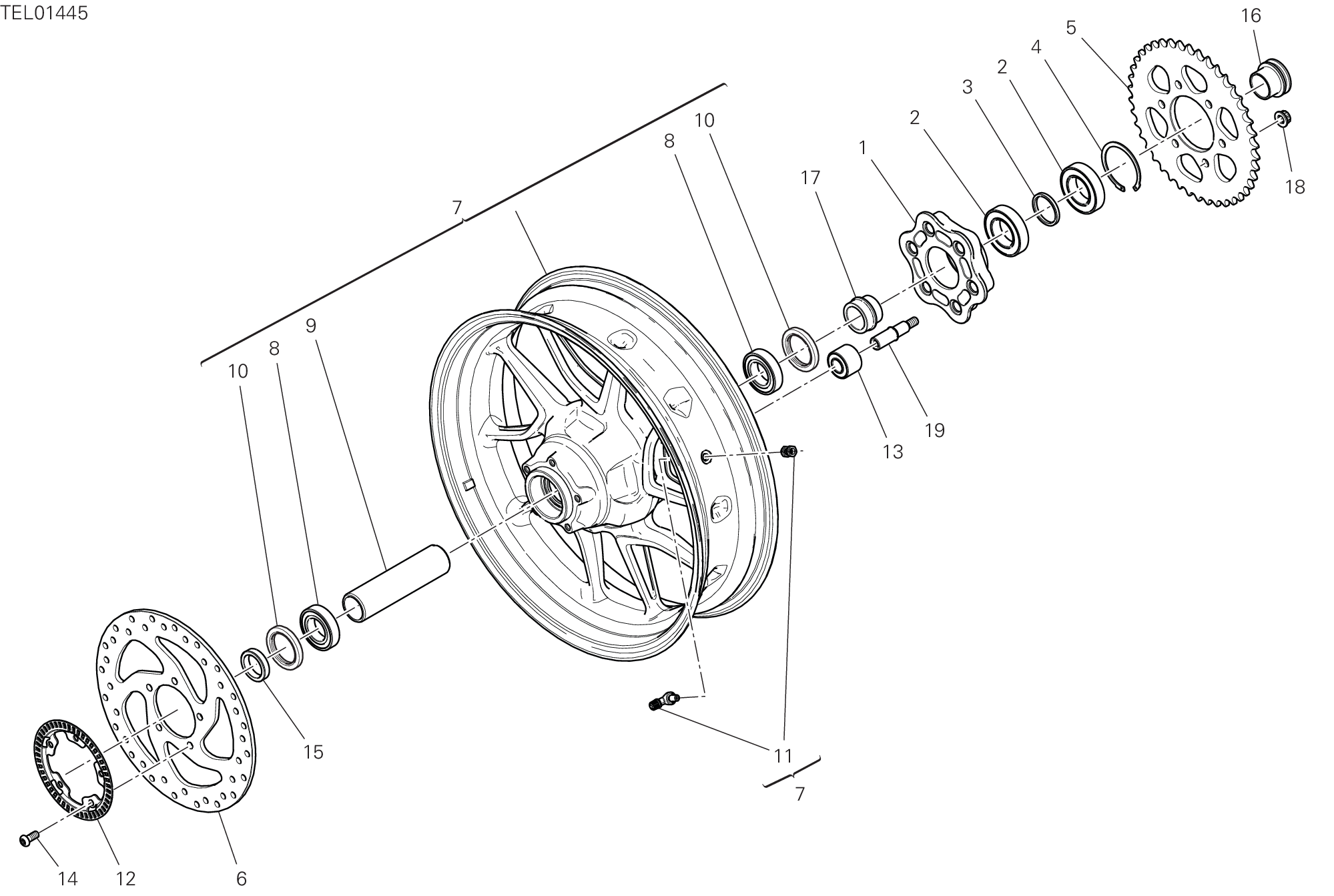 Roue arrière