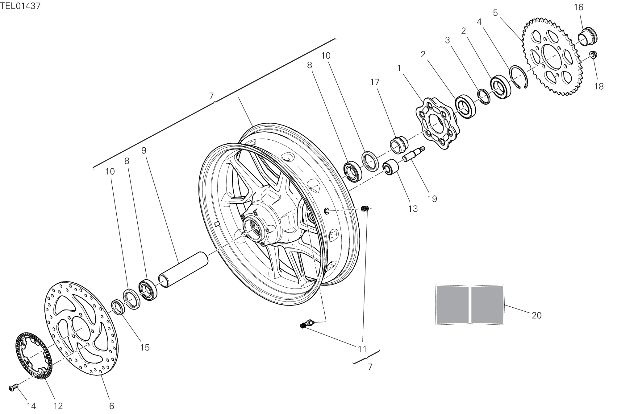 Roue arrière