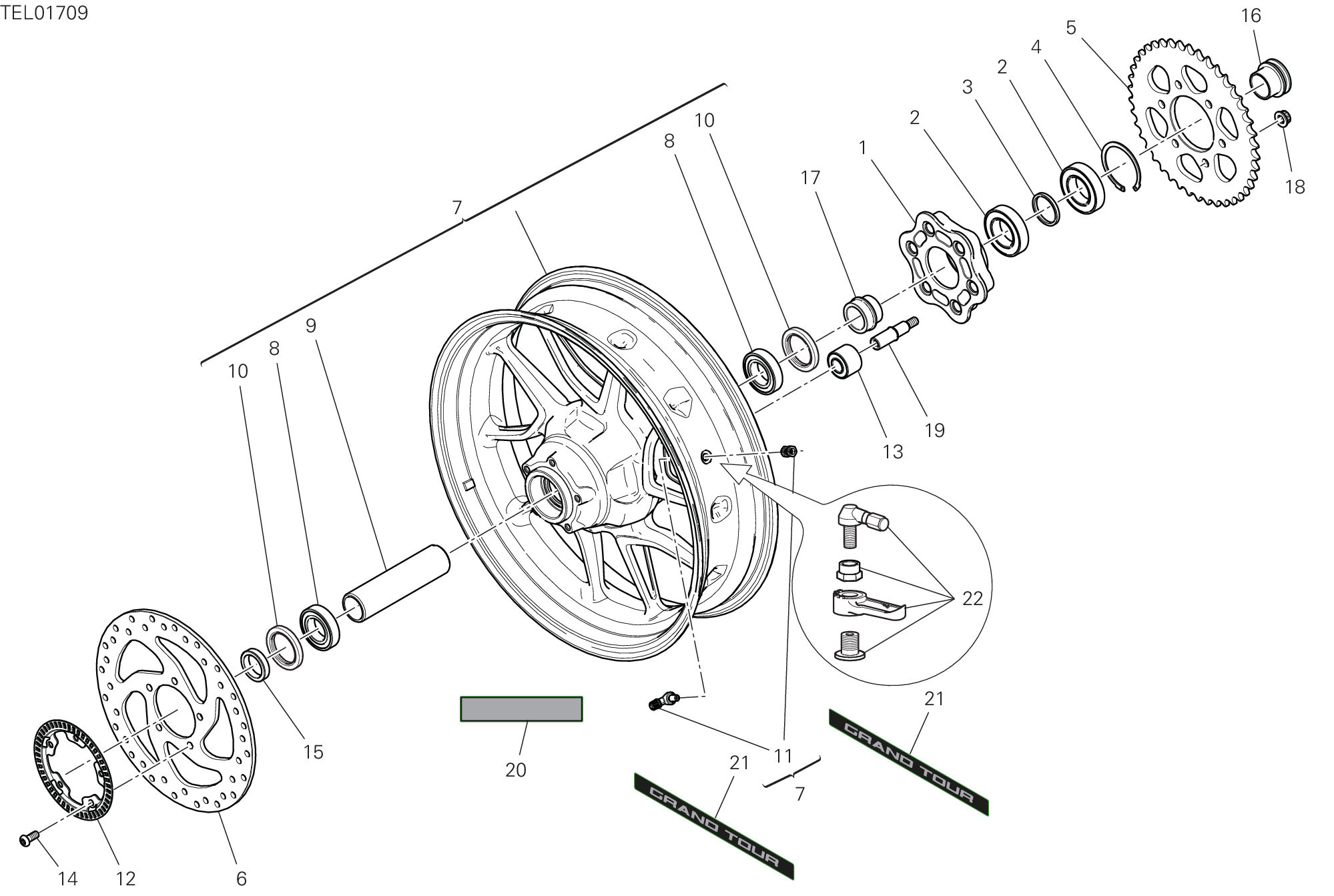 Roue arrière