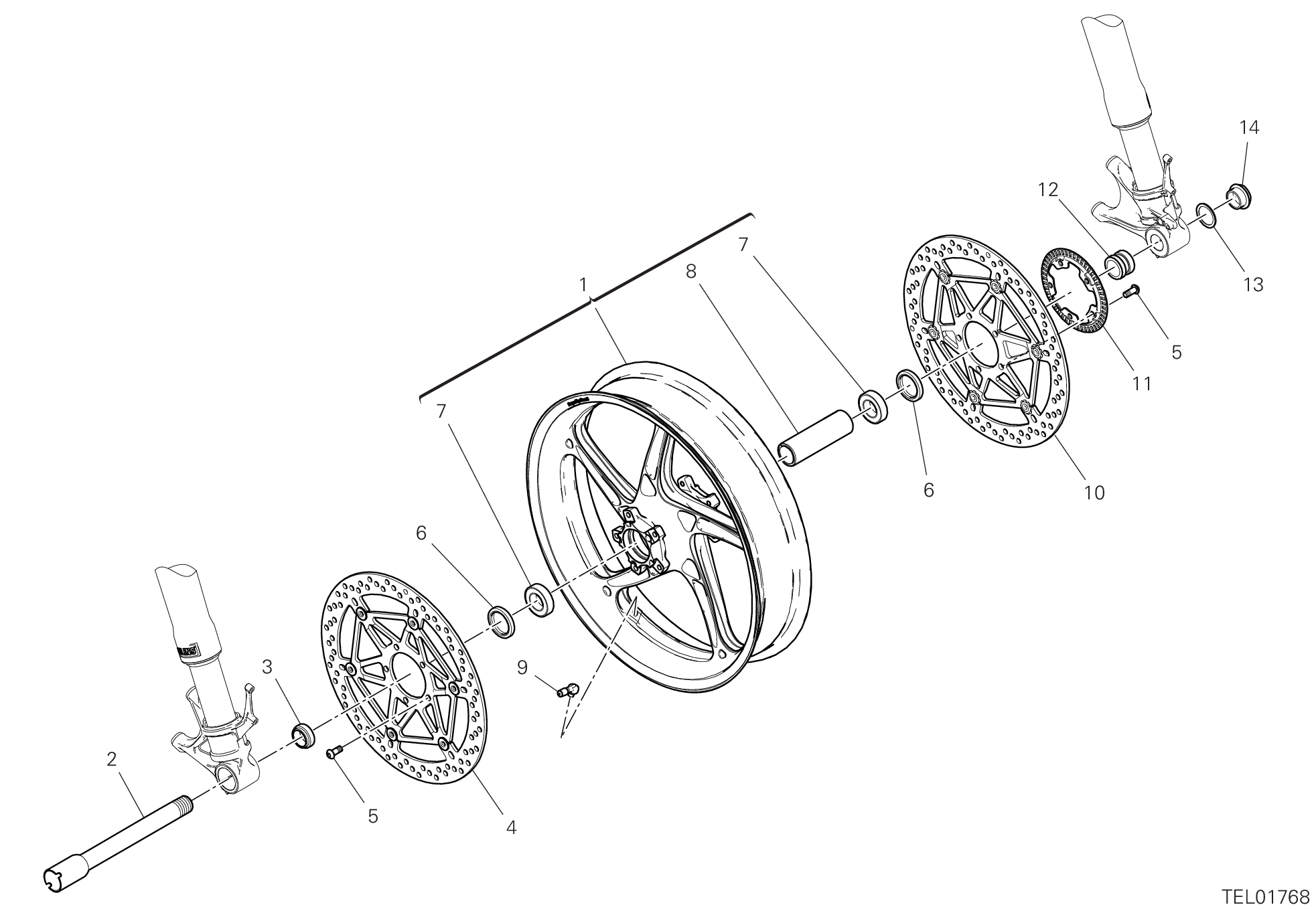 Roue avant
