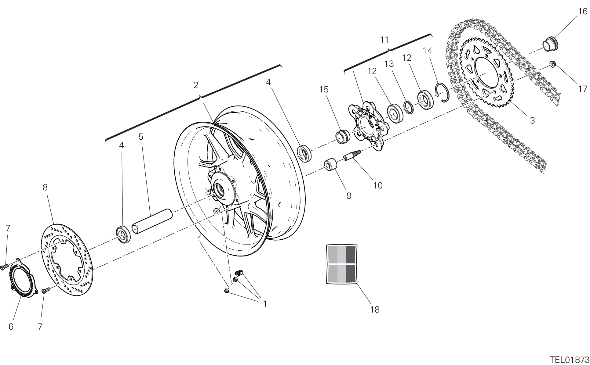 Roue arrière