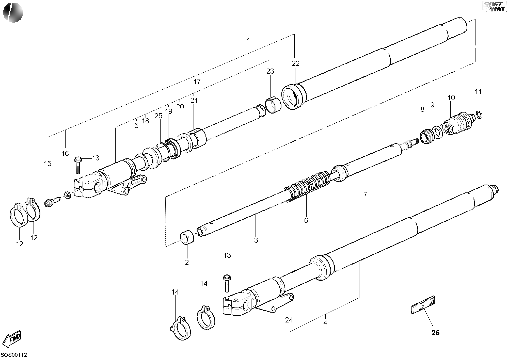 Fourche avant M1000S