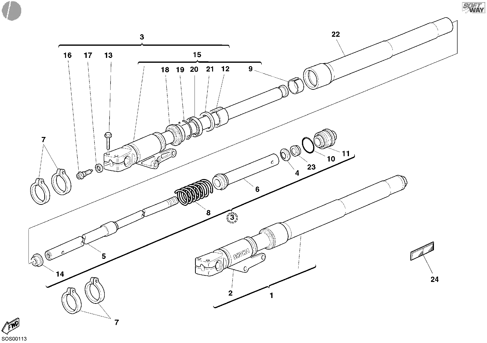 Fourche avant M1000