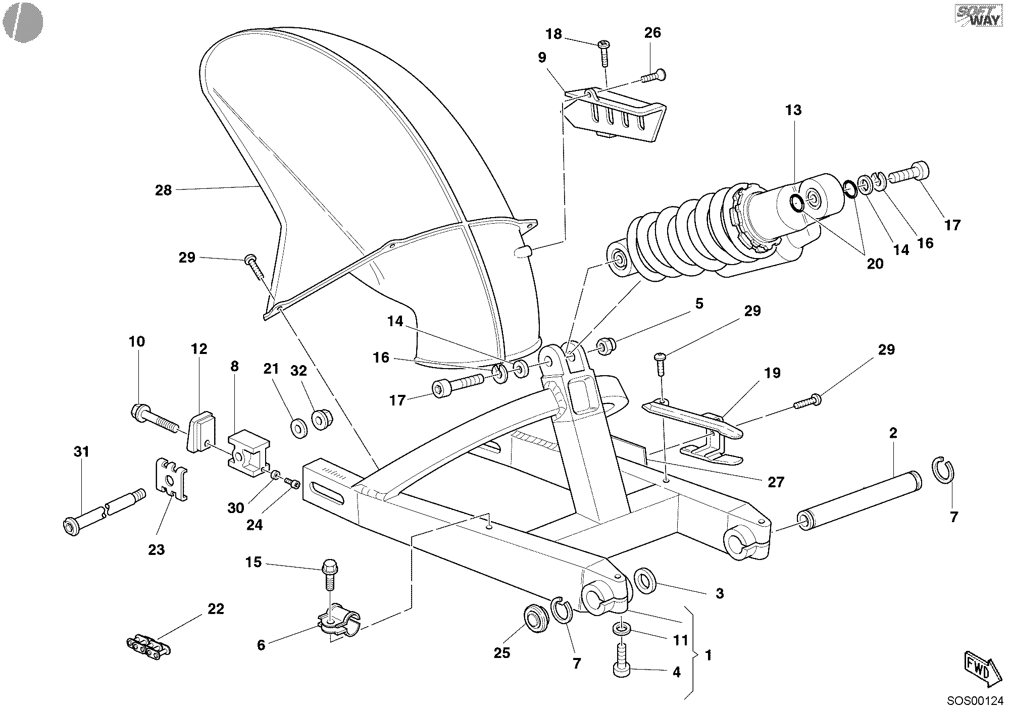 Bras oscillant